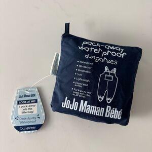 JoJo Maman Bébé Navy Waterproof Dungarees
